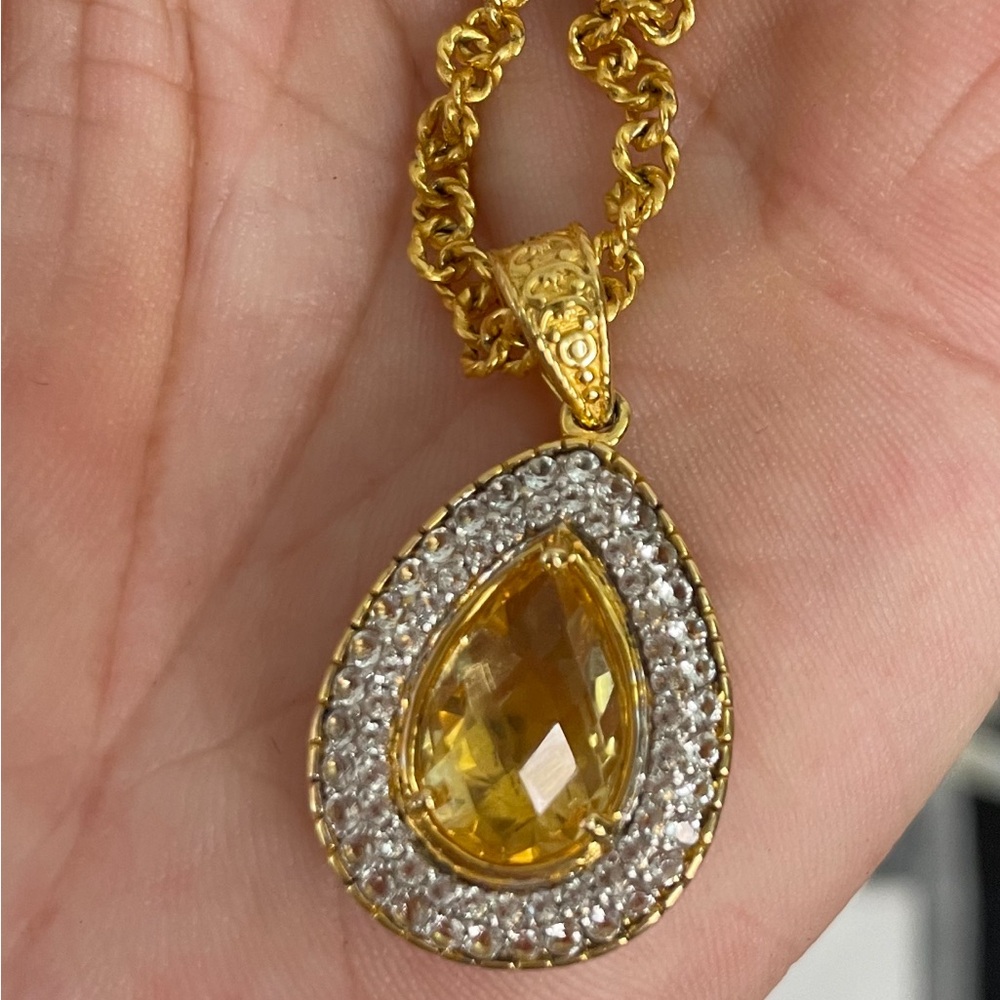 DeLatori by ALOR Citrine Necklace with Box
